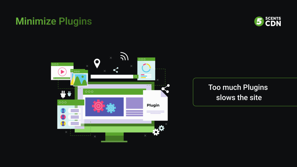 Avoid using many plugins on your website. Less plugins is a key to web acceleration.