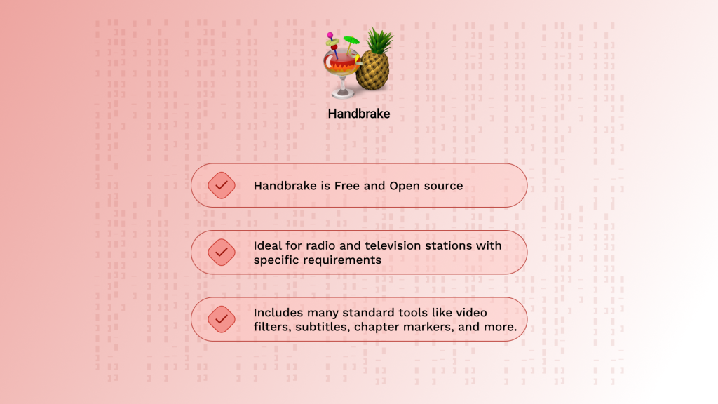 handbreak is free and open source video encoding services 
