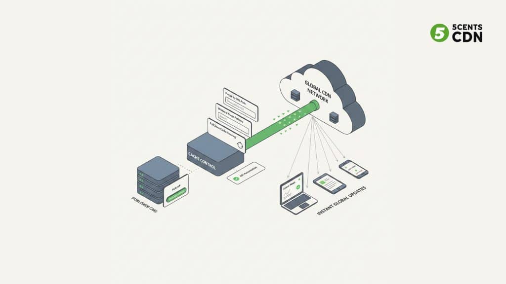 Instant Content Updates with Client-Controlled Cache Purge