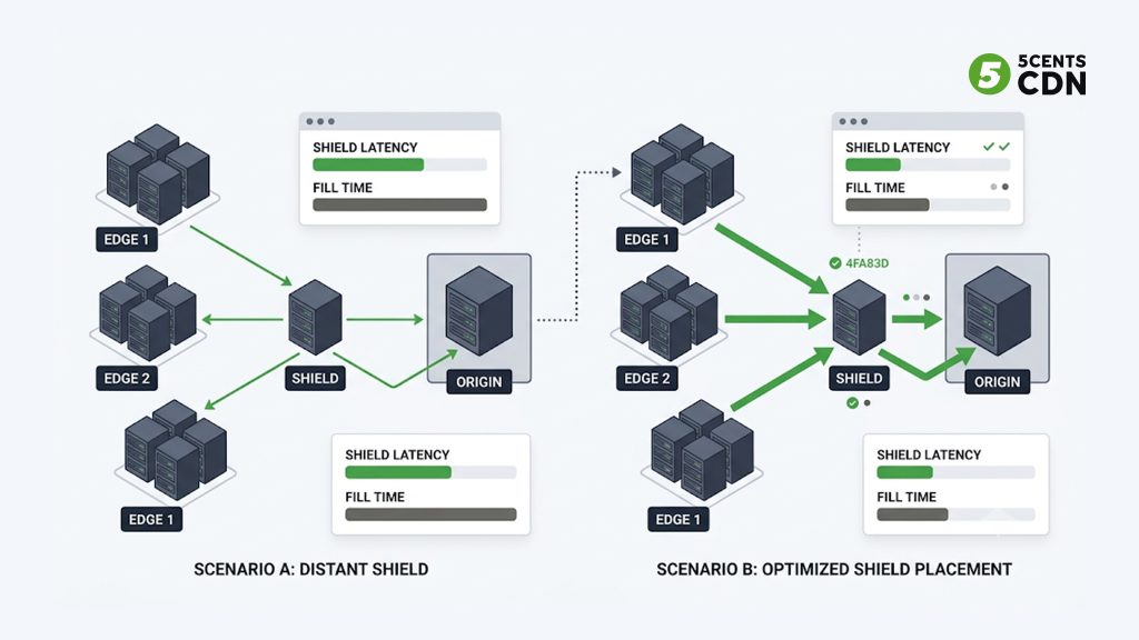 Explanation_Template-2 - 5centsCDN | Video Live Streaming | CDN | Restream Origin shield placement near origin server to minimise fill latency