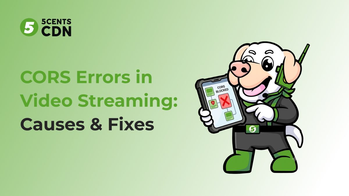 Why a video stream plays in VLC but fails in the browser due to a CORS error