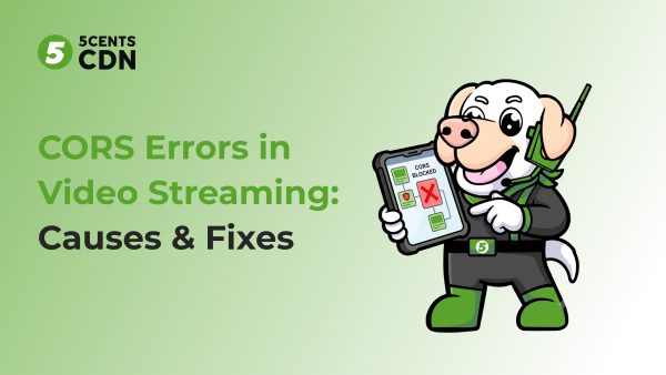 Why a video stream plays in VLC but fails in the browser due to a CORS error