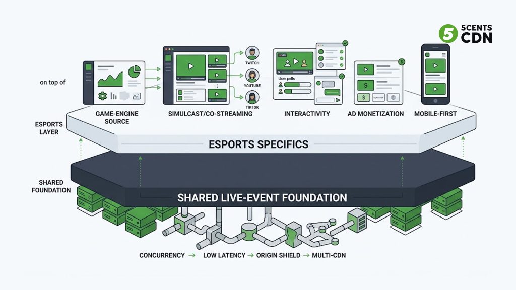 Explanation_Template-2 - 5centsCDN | Video Live Streaming | CDN | Restream The esports-specific delivery layer built on top of the shared live-event foundation