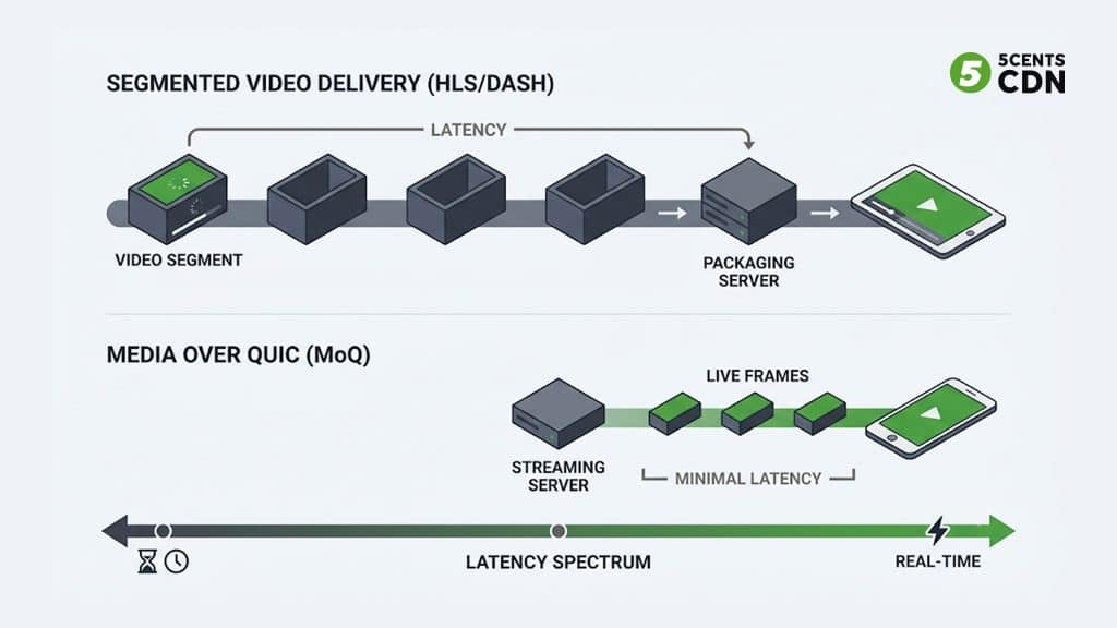 Where HTTP/3 and Media over QUIC sit on the streaming latency spectrum
