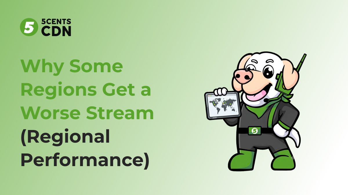 Same stream delivered at different quality across world regions