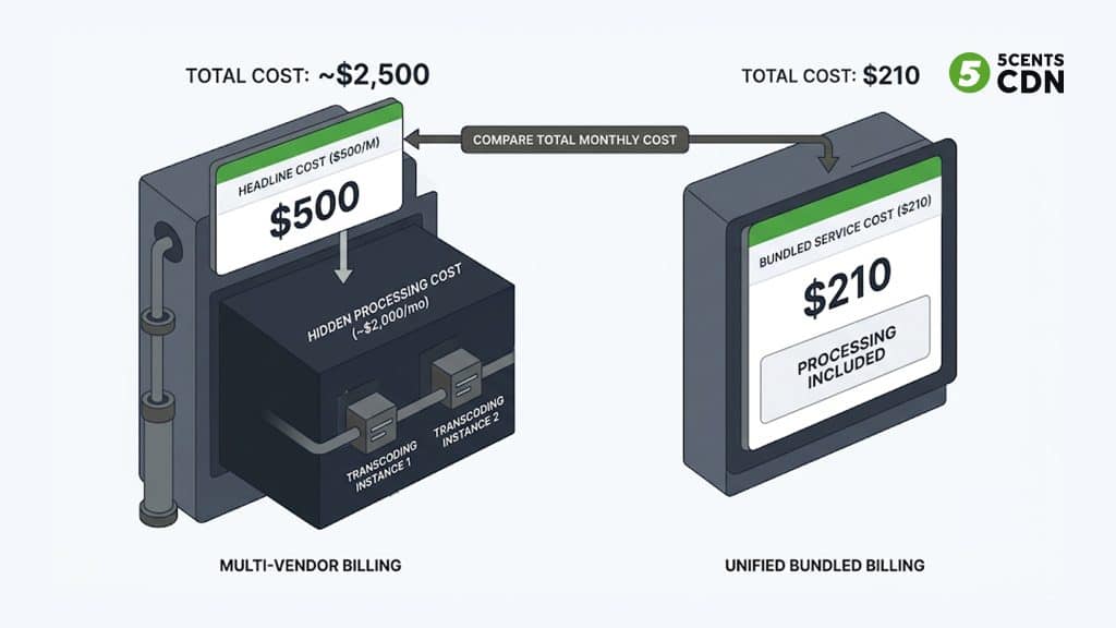 Explanation_Template-1 - 5centsCDN | Video Live Streaming | CDN | Restream Ad insertion requires main-program ABR transcoding that AWS bills separately and 5centsCDN bundles