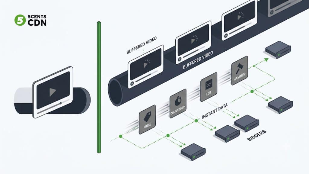 Explanation_Template-1 - 5centsCDN | Video Live Streaming | CDN | Restream Bid state on a real-time data channel kept separate from the buffered video stream