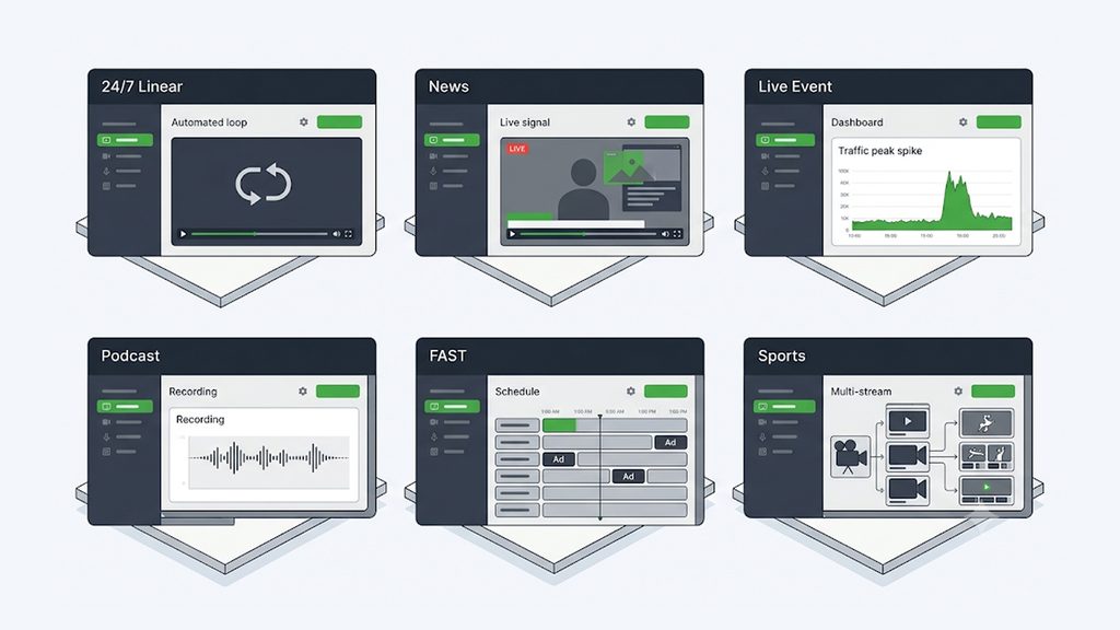 Six cloud playout use cases and their defining capability needs