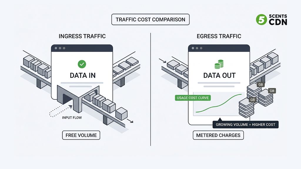 Explanation_Template - 5centsCDN | Video Live Streaming | CDN | Restream Why streaming breaks cloud economics: ingress free, egress billed per GB, growth makes it worse