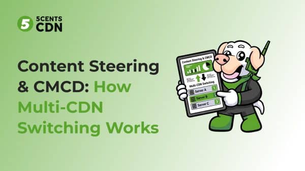 Content steering directing a video player between multiple CDNs via a steering server