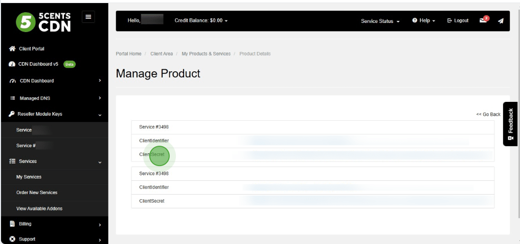 ClientSecret in v4 Dashboard