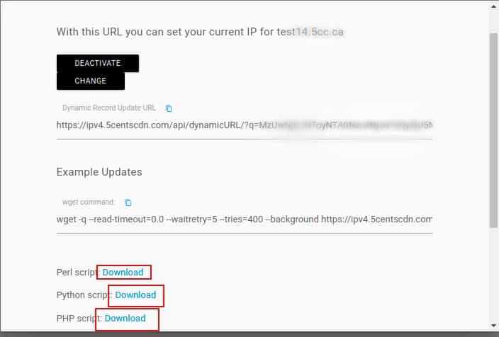 On the redirected page, you can see Perl, Python, PHP scripts. DNS for Linux
