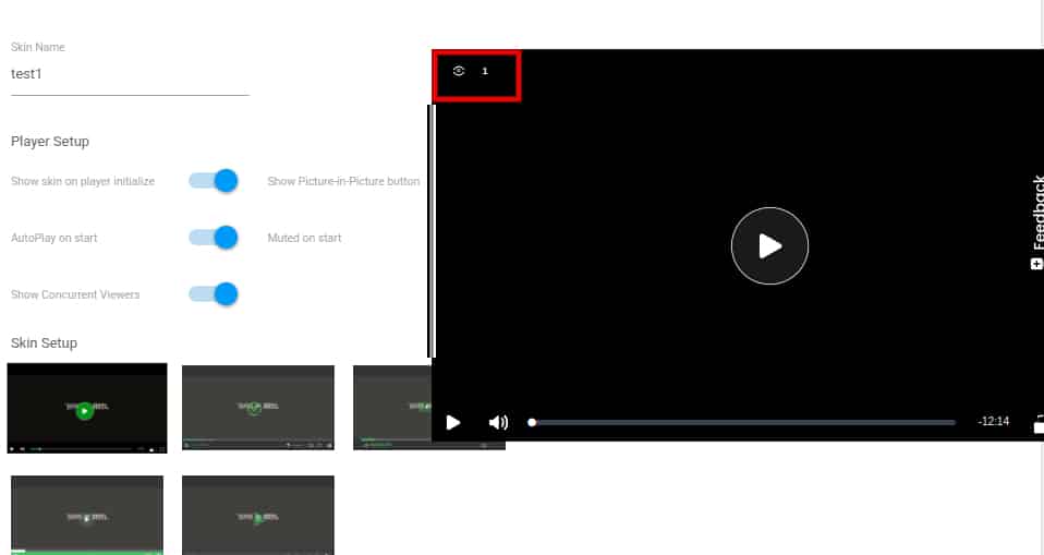 You can copy the player code and update it on your website. You can see the concurrent viewers number in the player.
