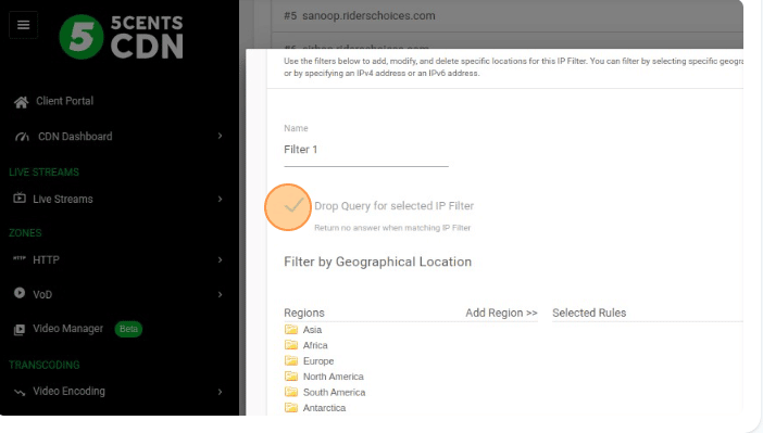 Drop Query for selected IP Filter: Enable this option if you want to return no answer when matching IP Filter.