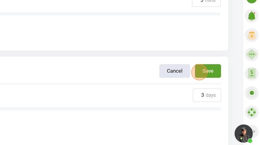 Click on Save to apply the settings.