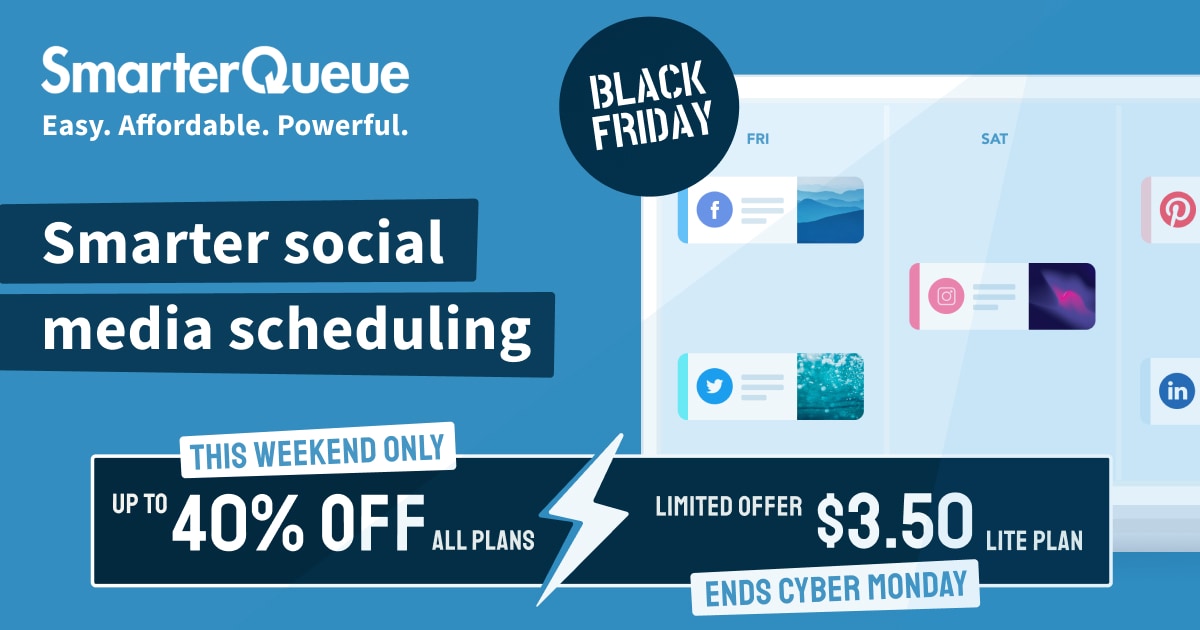 SmarterQueue - Black Friday 2023 Offer banner